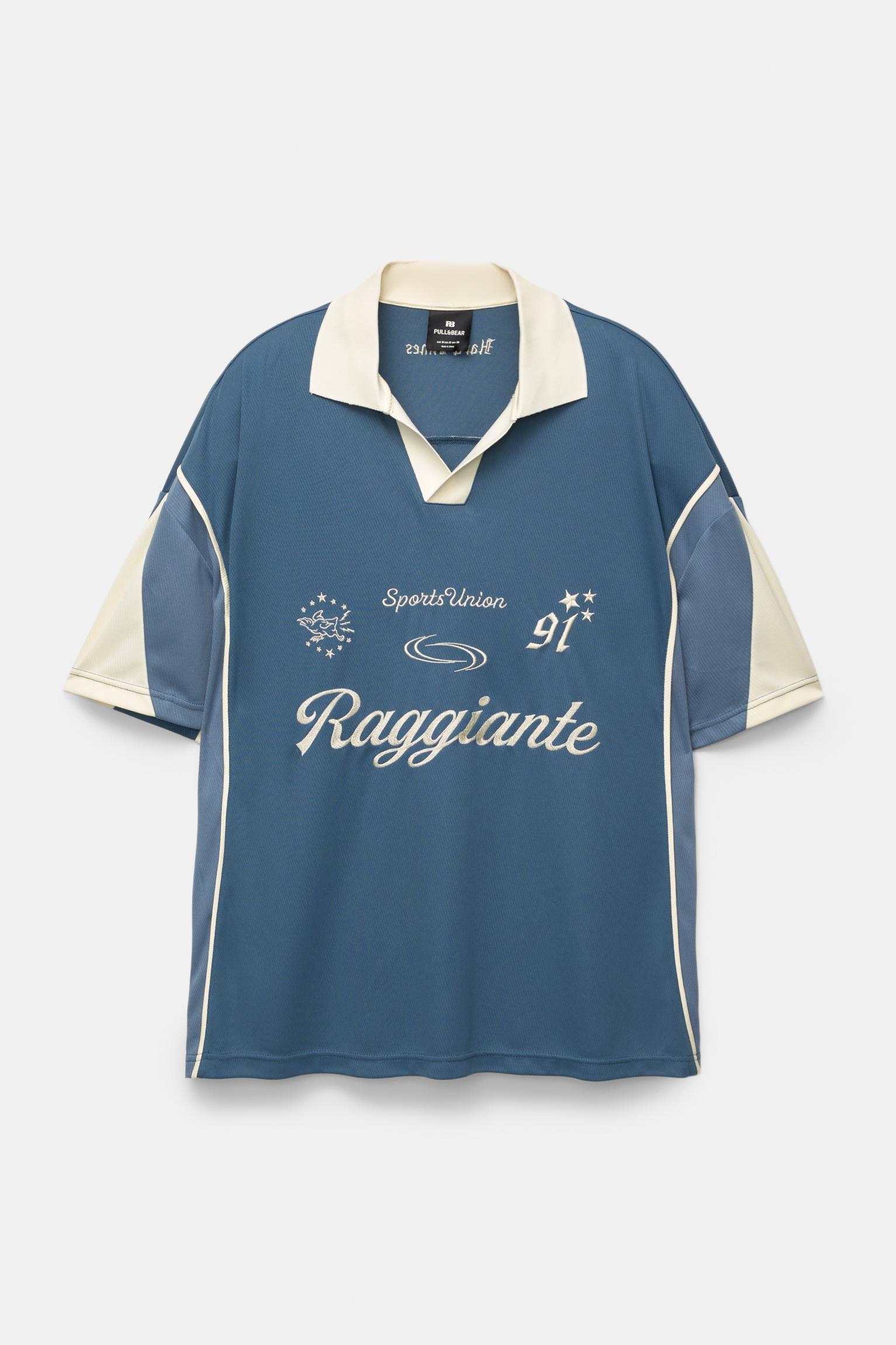 Polo collar T-shirt with Raggiante embroidery Product Image