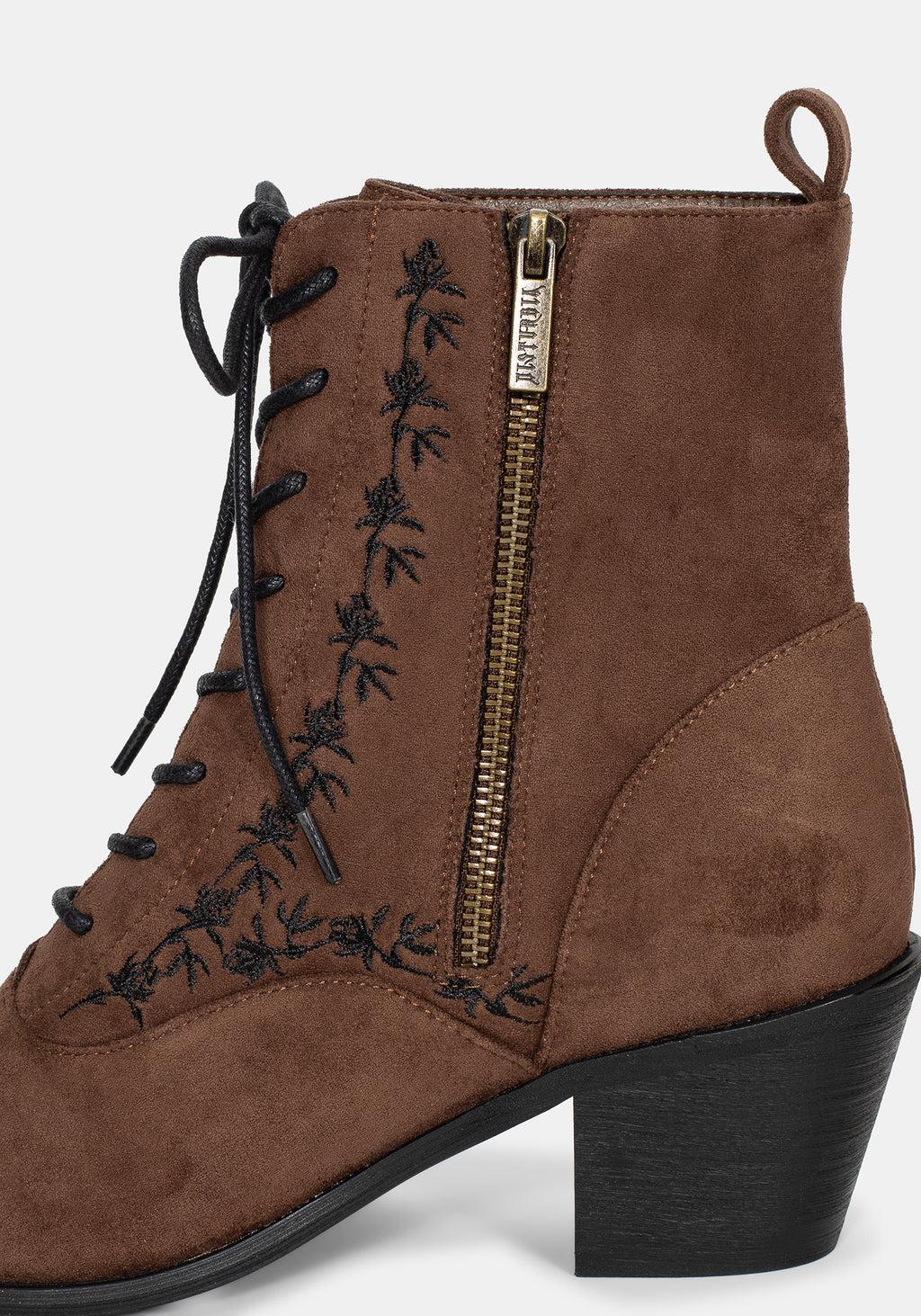Lilith Suedette Embroidered Boots Product Image