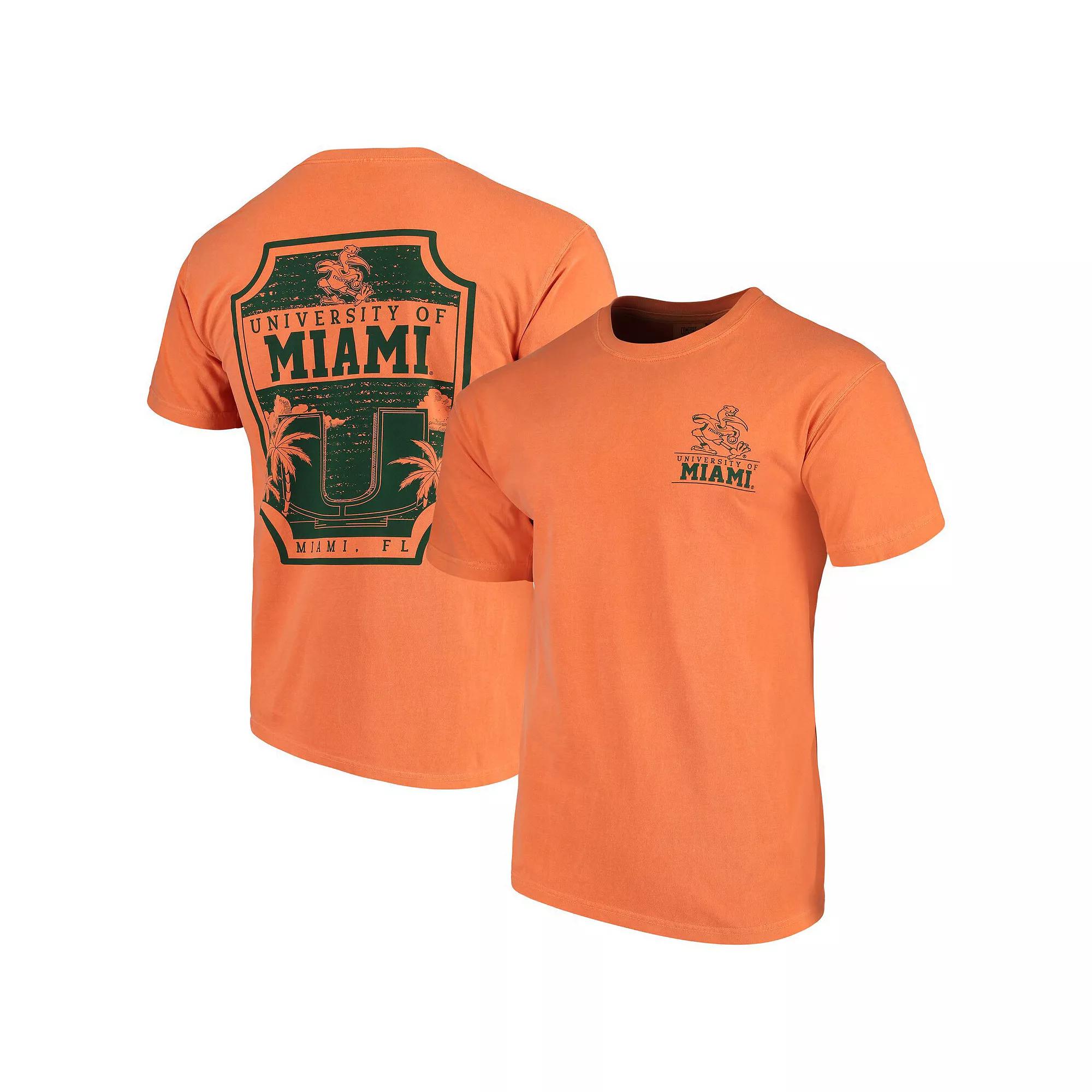 Men's Orange Miami Hurricanes Comfort Colors Campus Icon T-Shirt, Size: XL Product Image
