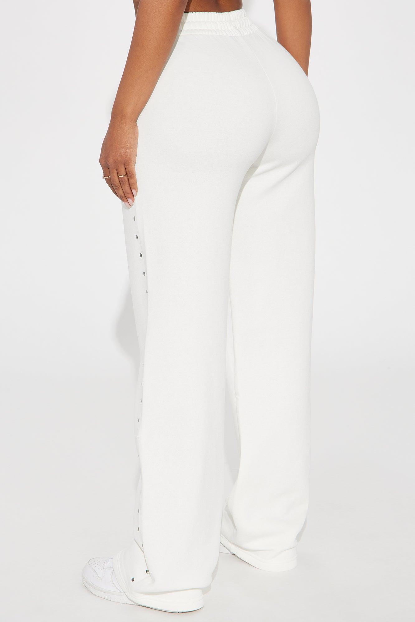 Von Dutch Studded Wide Leg Pant - Cream Product Image