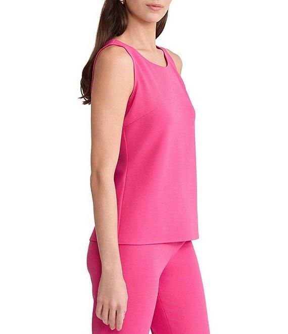 Ming Wang x Tanya Foster Crepe Scoop Neck Sleeveless Tank Product Image
