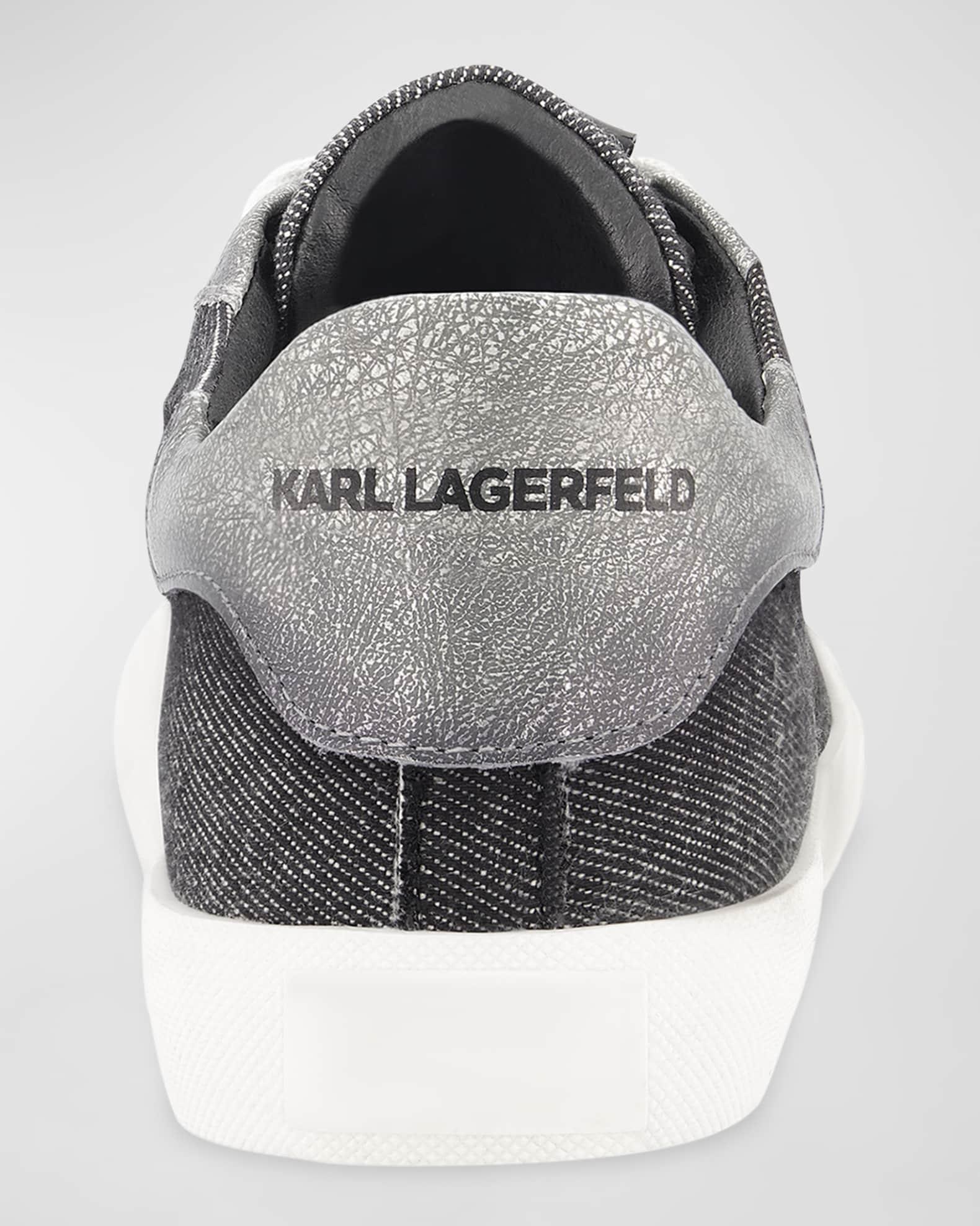 Men's Denim Side Logo Low-Top Sneakers Product Image