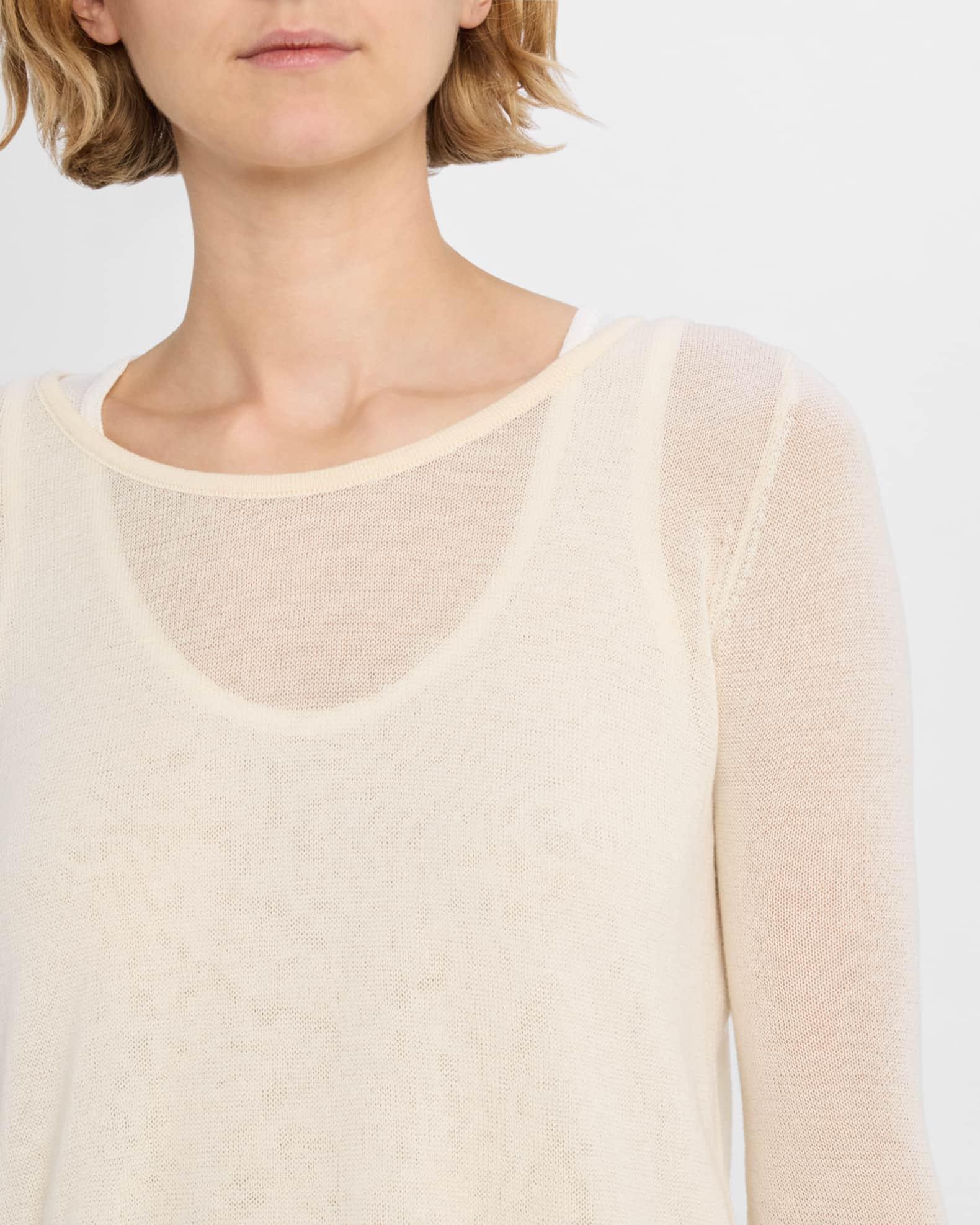 Layered Wide-Neck Knit Top Product Image