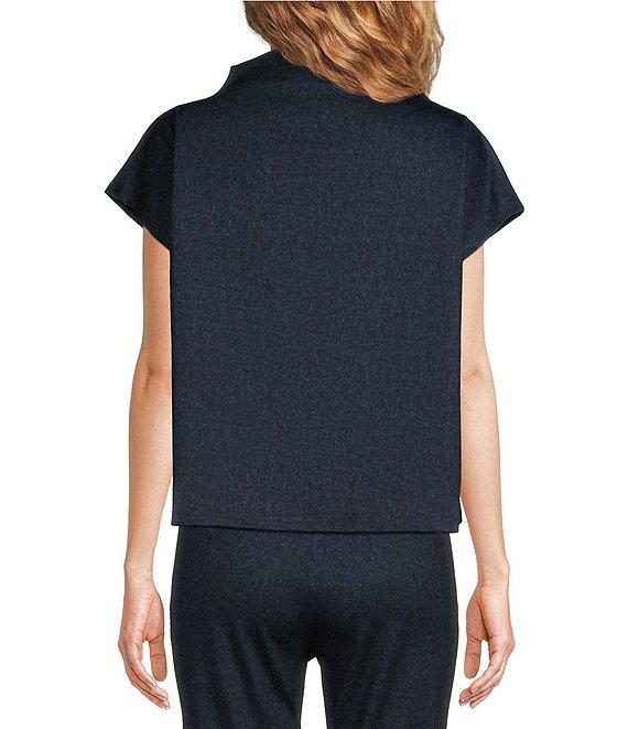 Jude Connally Tillie Stretch Jude Denim Funnel Neck Cap Sleeve Top Product Image