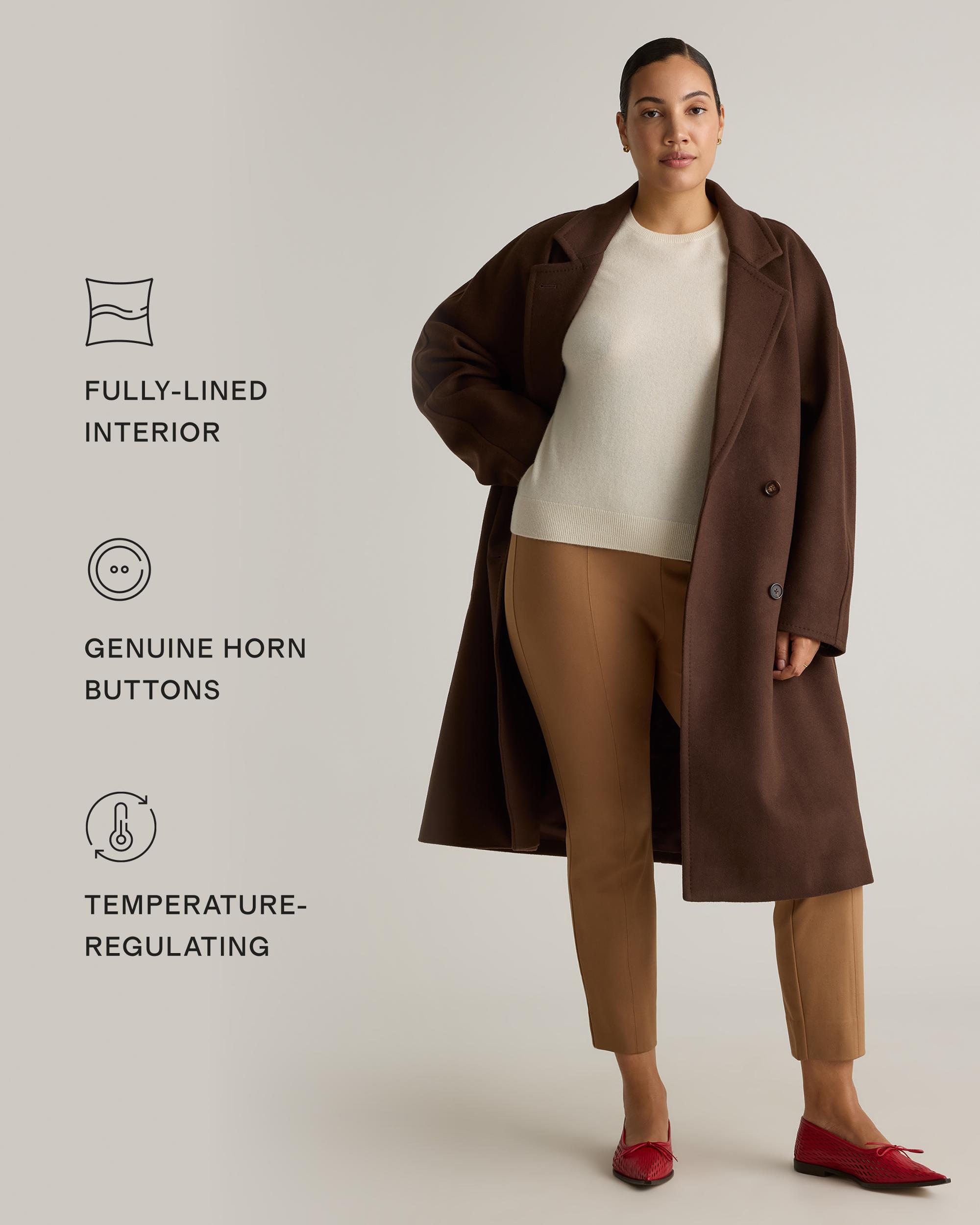Quince | Women's Italian Wool Double-Breasted Slouch Coat Product Image