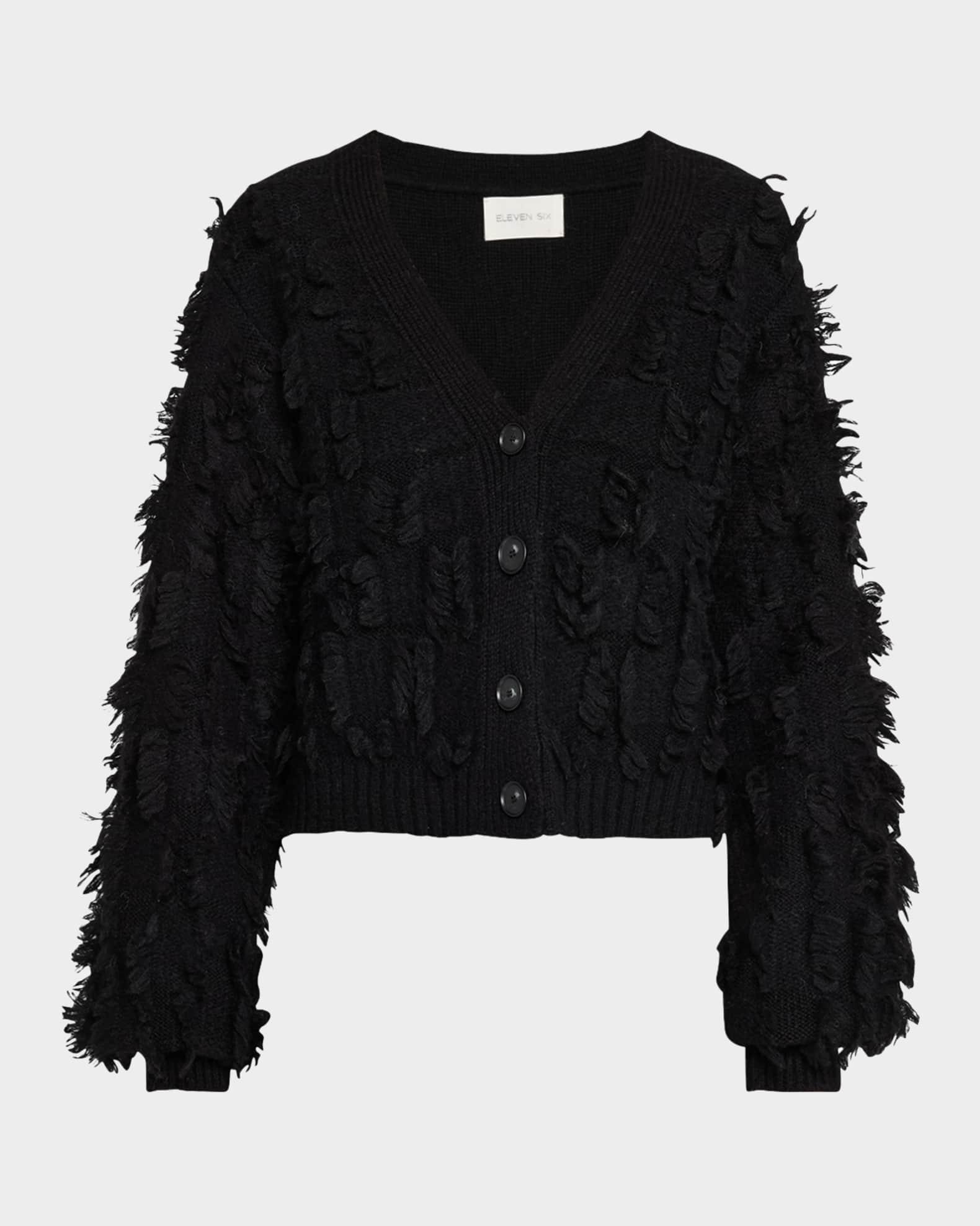 Luella Fringed Button-Down Cardigan Product Image