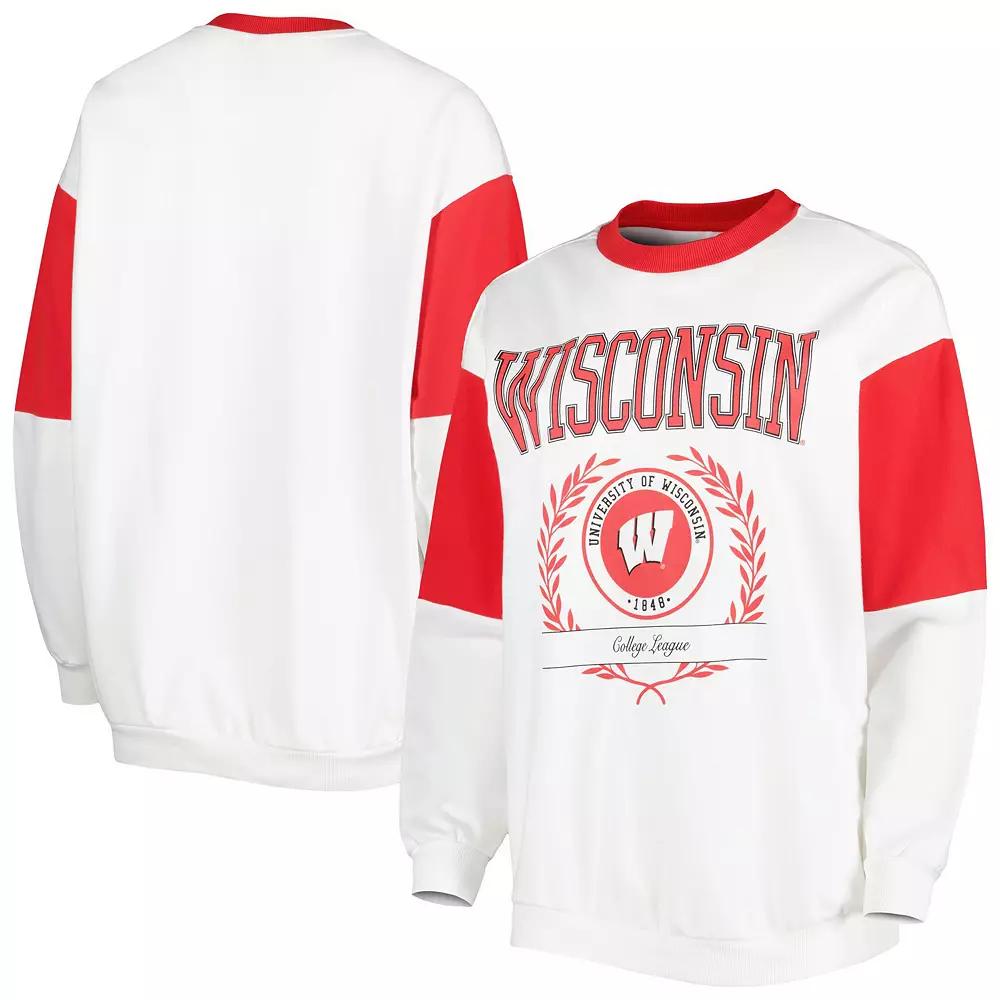 Women's Gameday Couture White Wisconsin Badgers It's A Vibe Dolman Pullover Sweatshirt, Size: Small Product Image