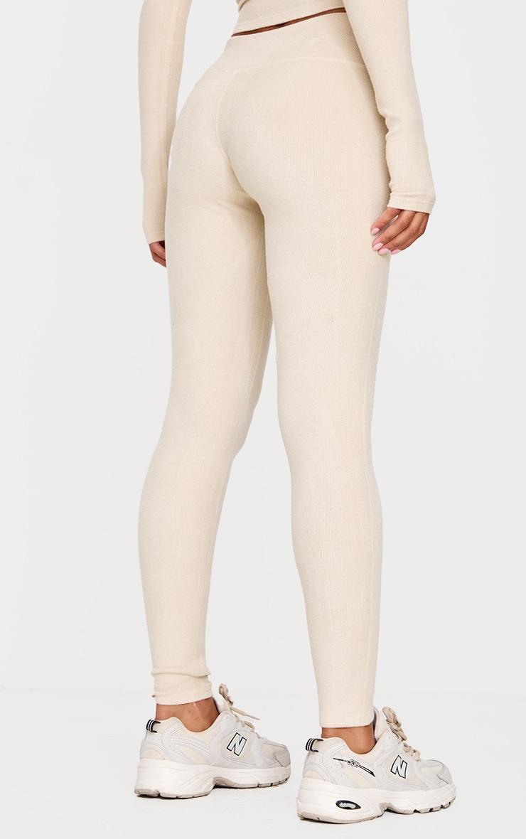 Butter Yellow Brushed Rib Under Layer Leggings Product Image