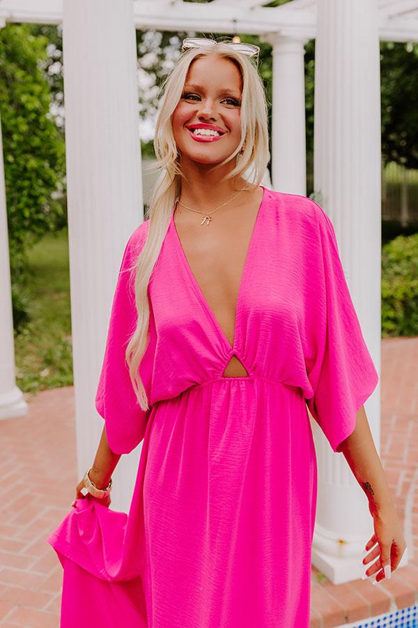 Tulum Vacay Maxi Dress in Fuchsia Product Image