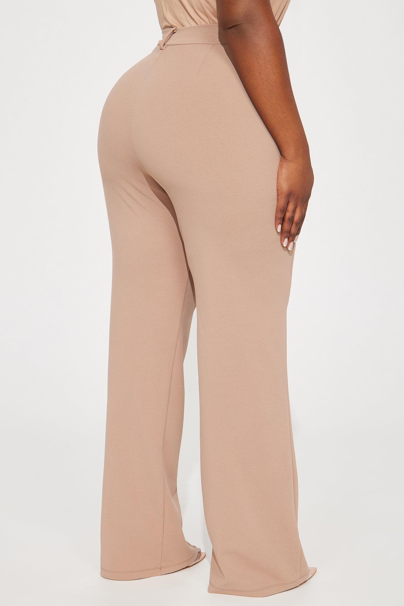 Heidi Wide Leg Trouser Pant - Taupe Product Image