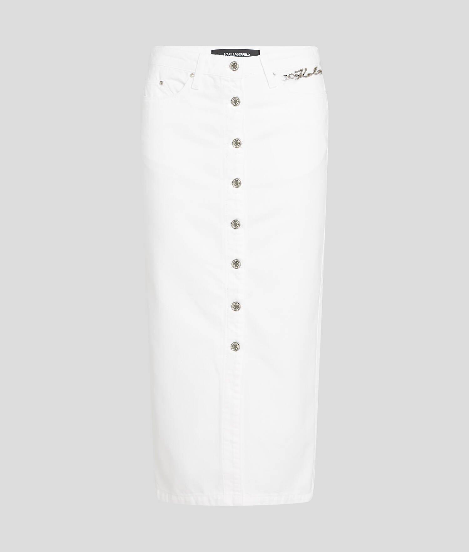 BUTTON-DOWN DENIM SKIRT Product Image