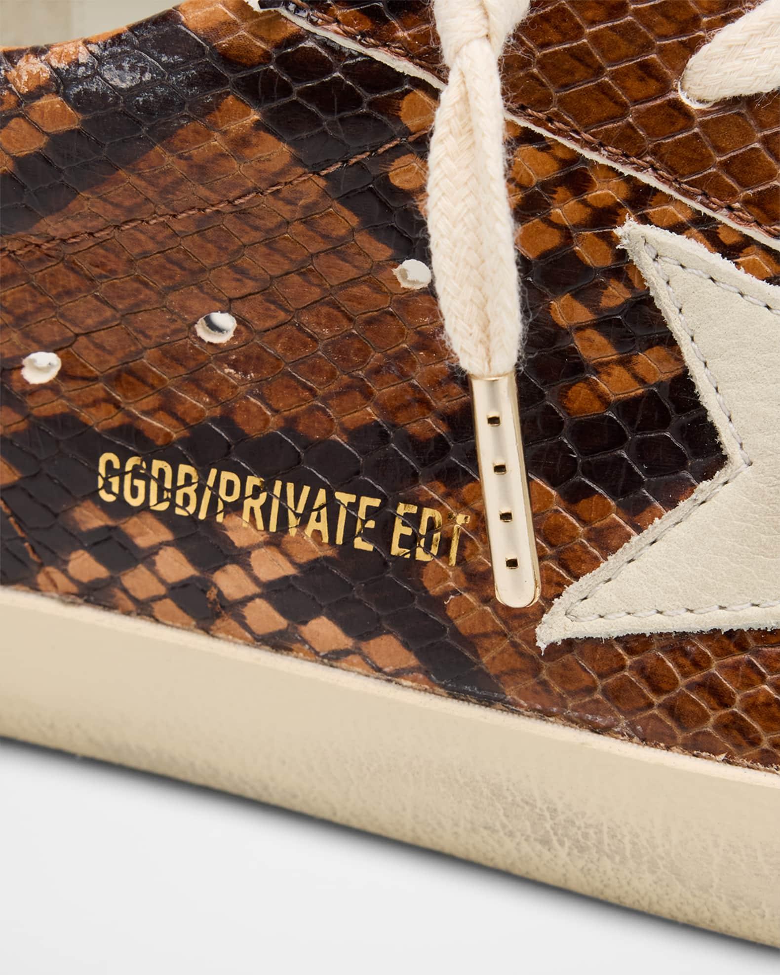 Superstar Pyhton-Print Mixed Leather Low-Top Sneakers Product Image