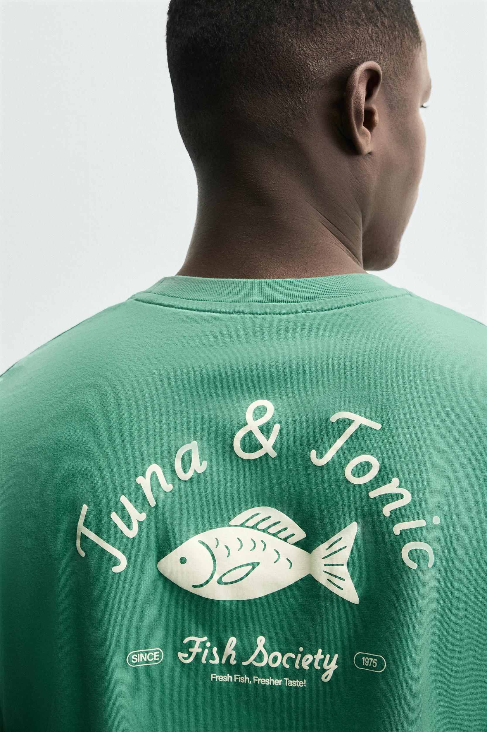 FISH EMBROIDERY T-SHIRT Product Image