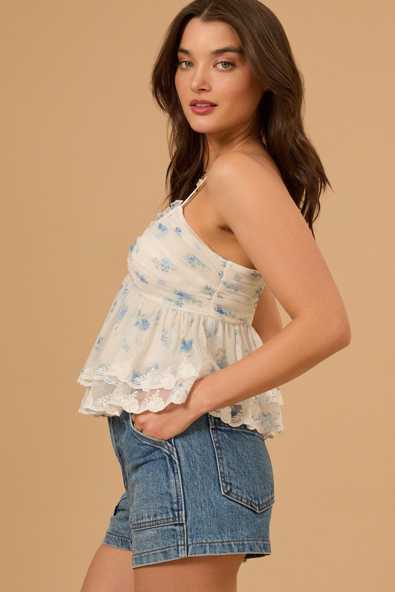 Catherine Printed Mesh Tank Product Image