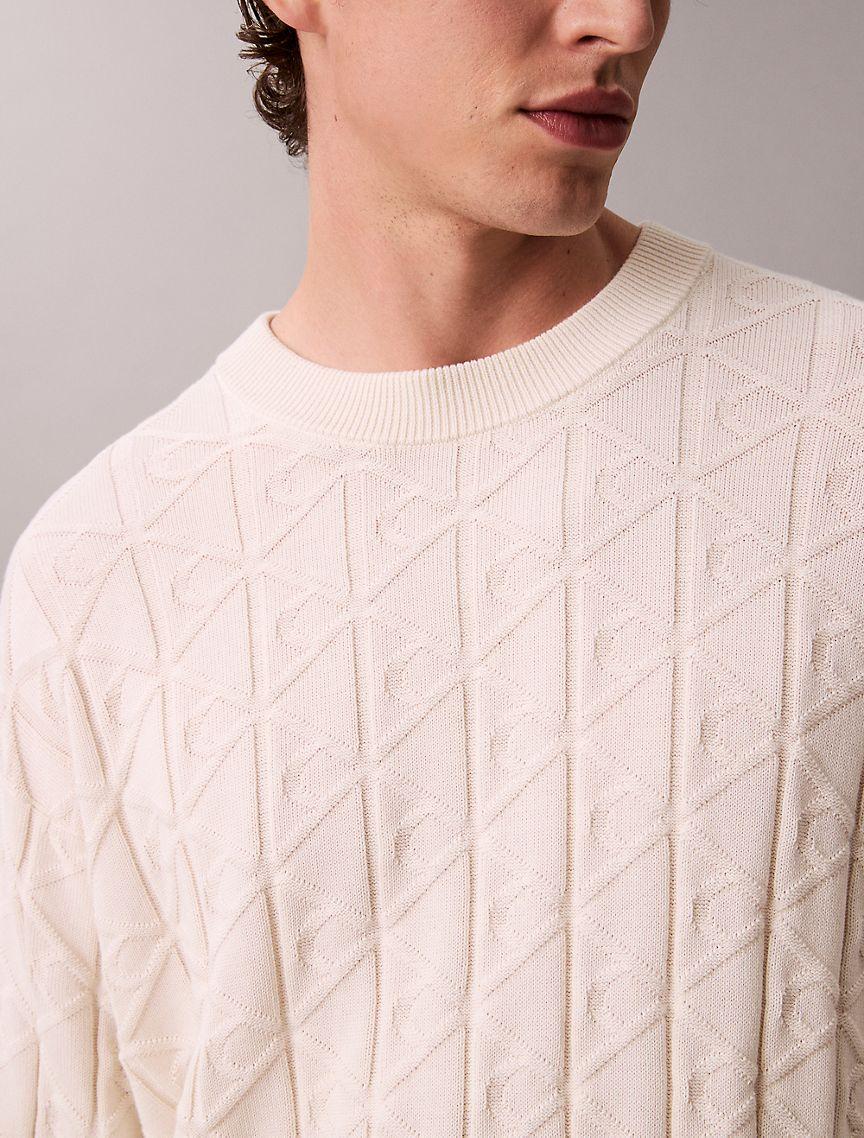Allover Emblem Logo Ribbed Sweater Product Image