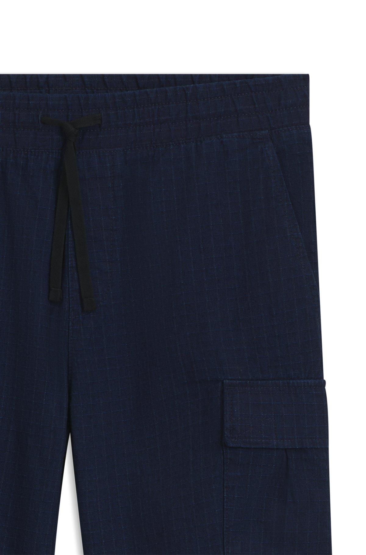 Relaxed-fit cargo trousers in denim-look ripstop Product Image