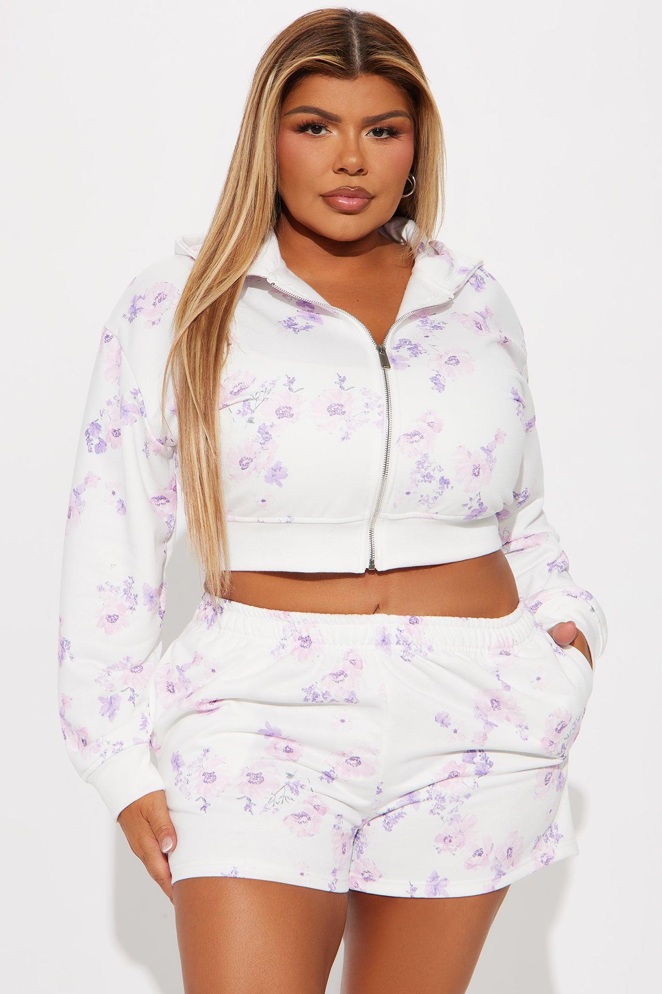 Farrah Floral Short Set Set - Lavender/combo Product Image