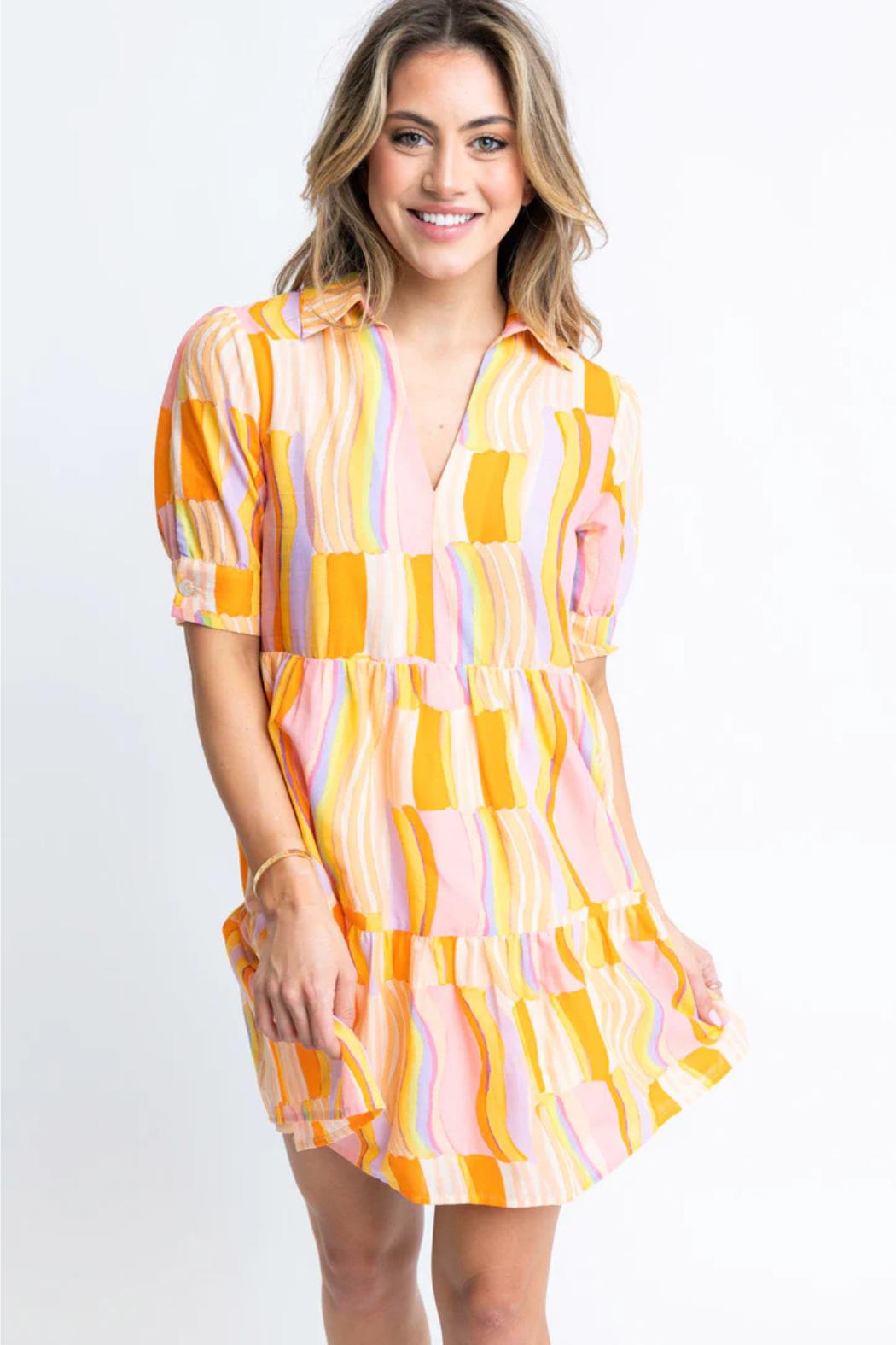 V-Neck Collared Dress Product Image