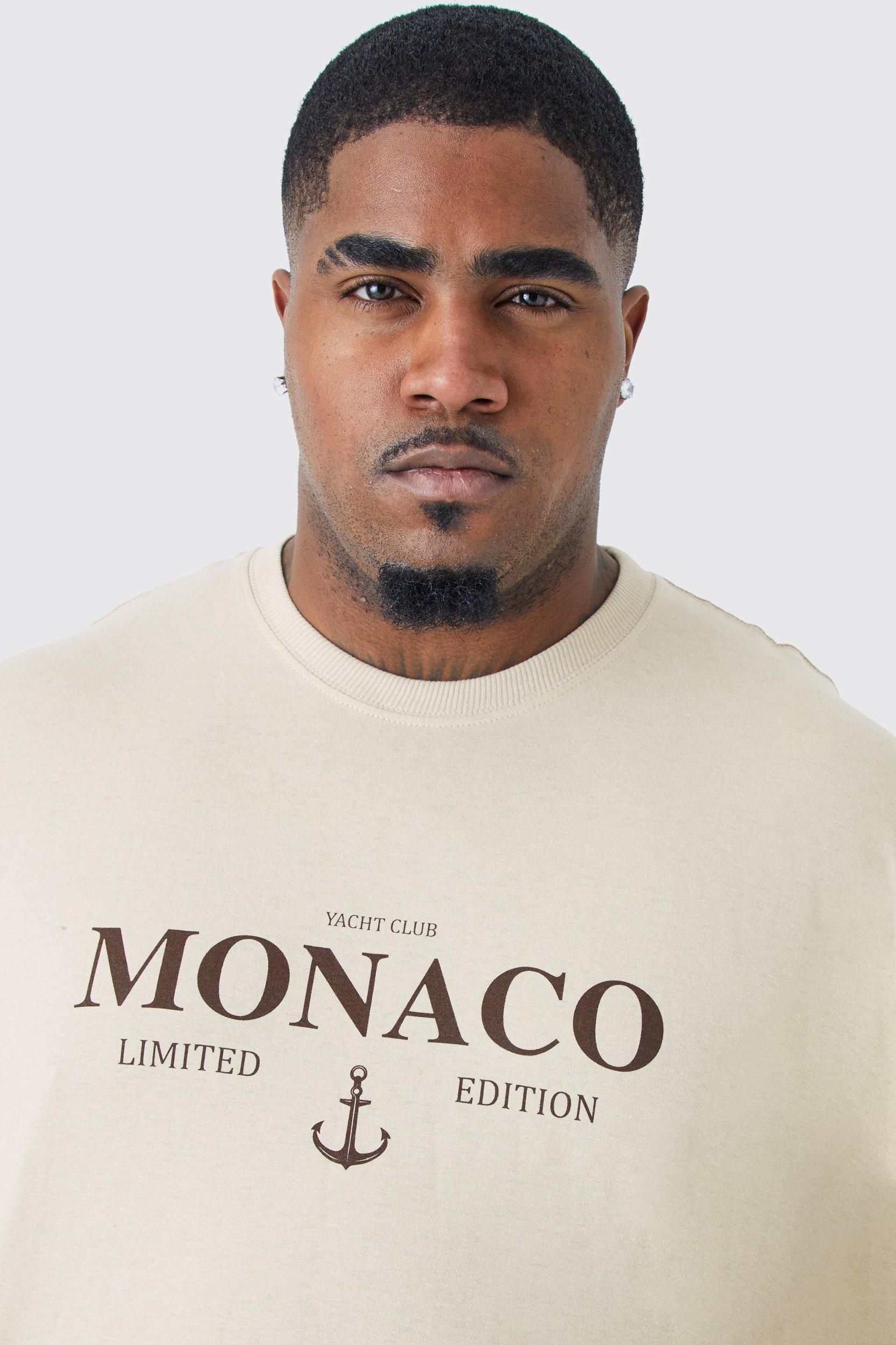 Plus Oversized Monaco Limited Edition T-shirt | boohooMAN USA Product Image