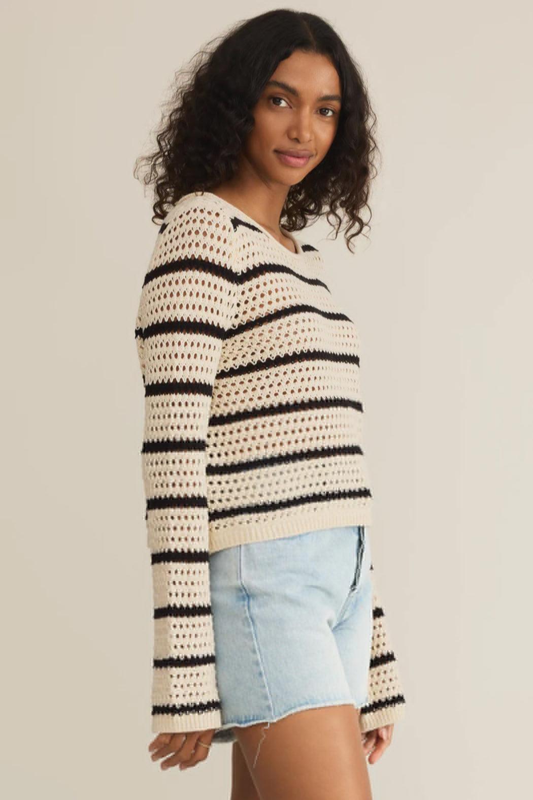 Kit Stripe Crochet Sweater Product Image