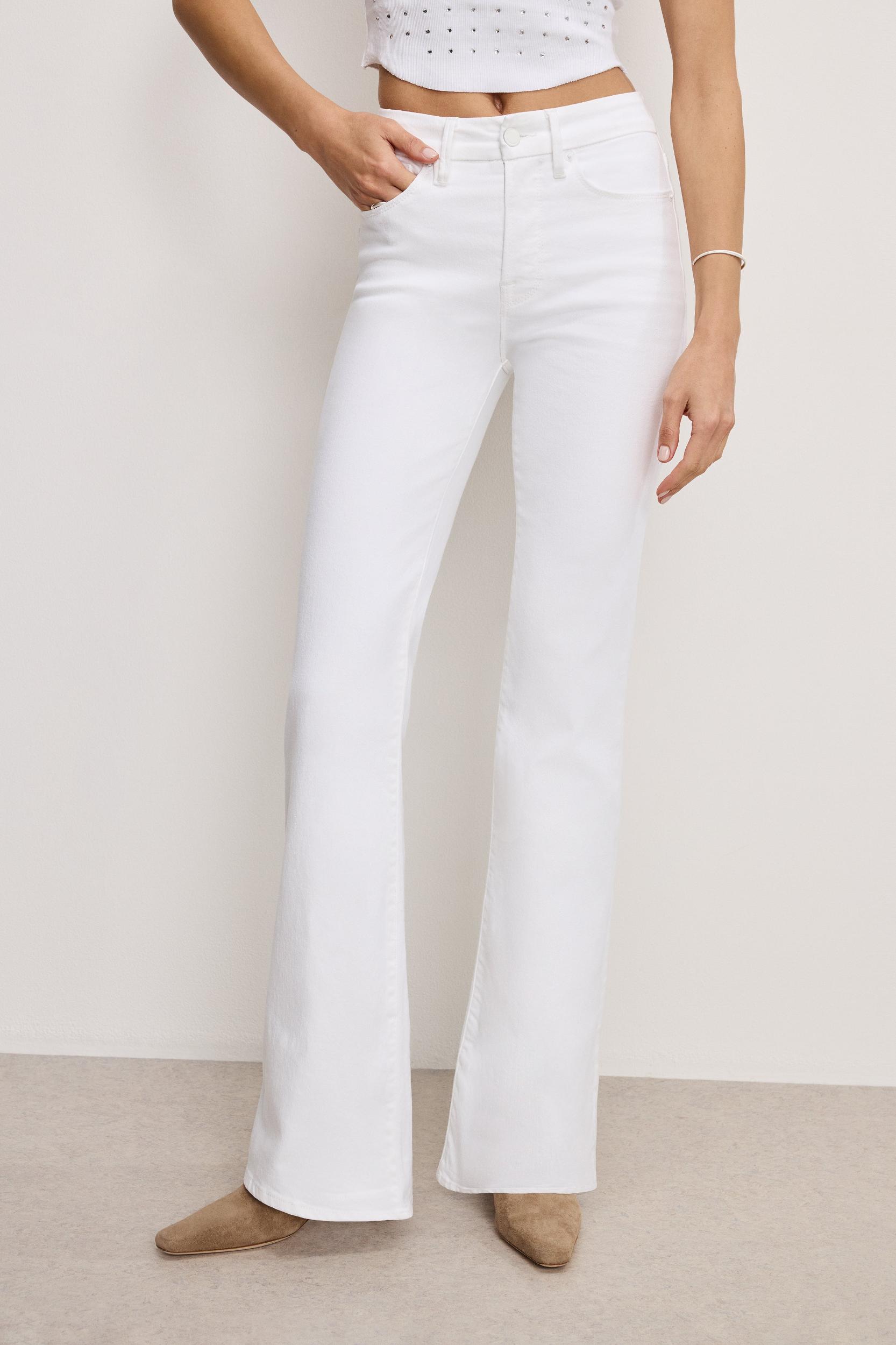 GOOD LEGS FLARE JEANS | WHITE001 Product Image