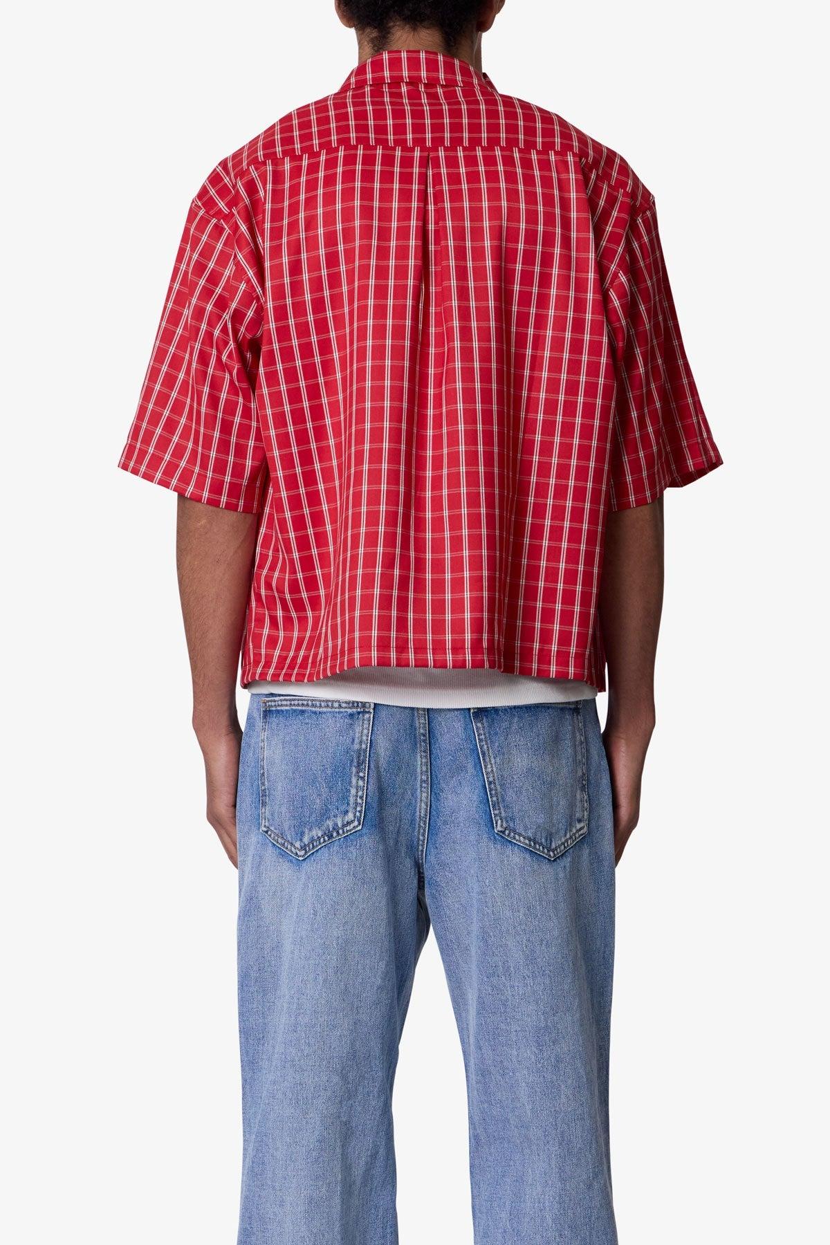 Crispy Poplin Over Shirt - Red Product Image