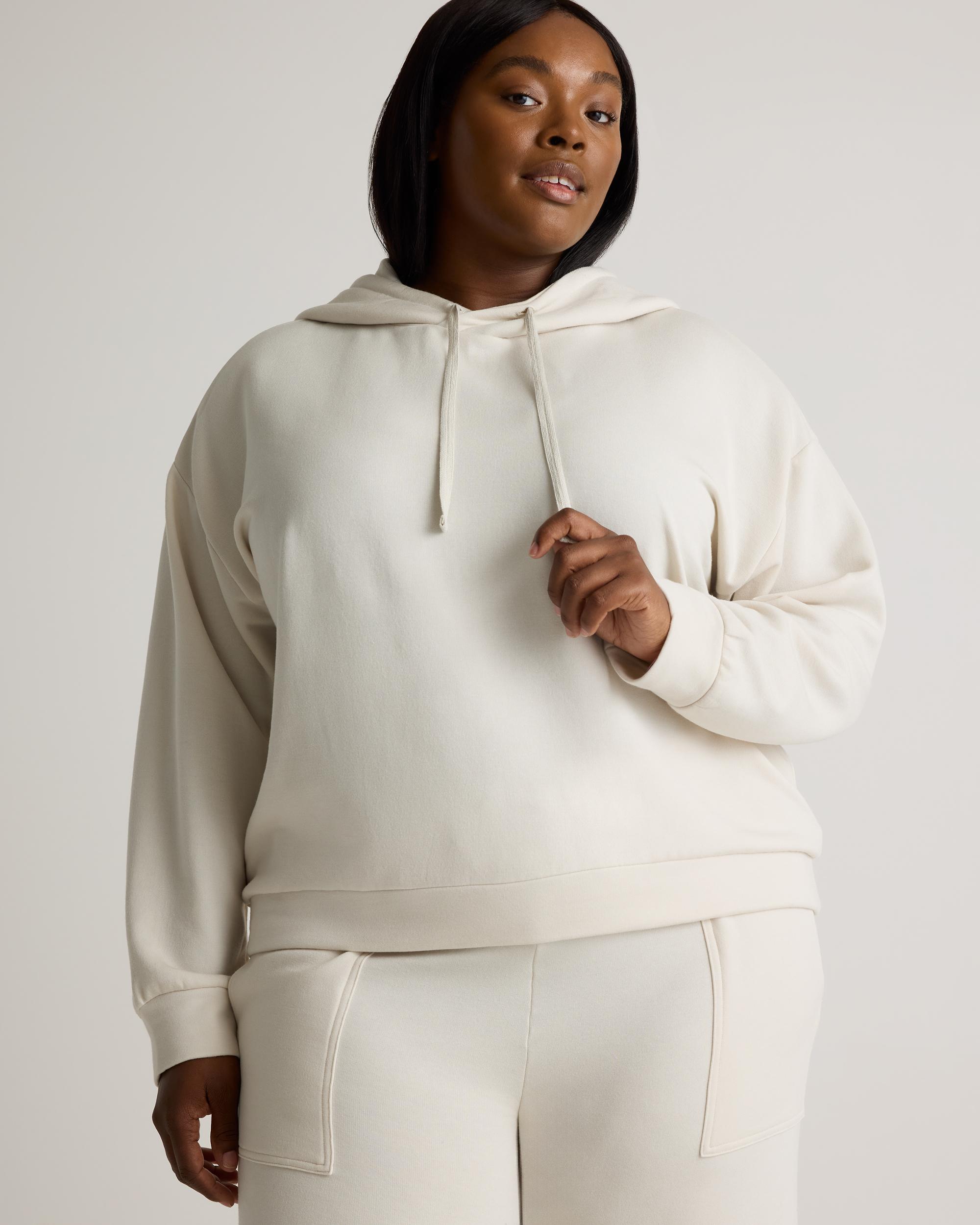 Quince | Women's SuperSoft Fleece Pullover Hoodie Lenzing Modal Product Image