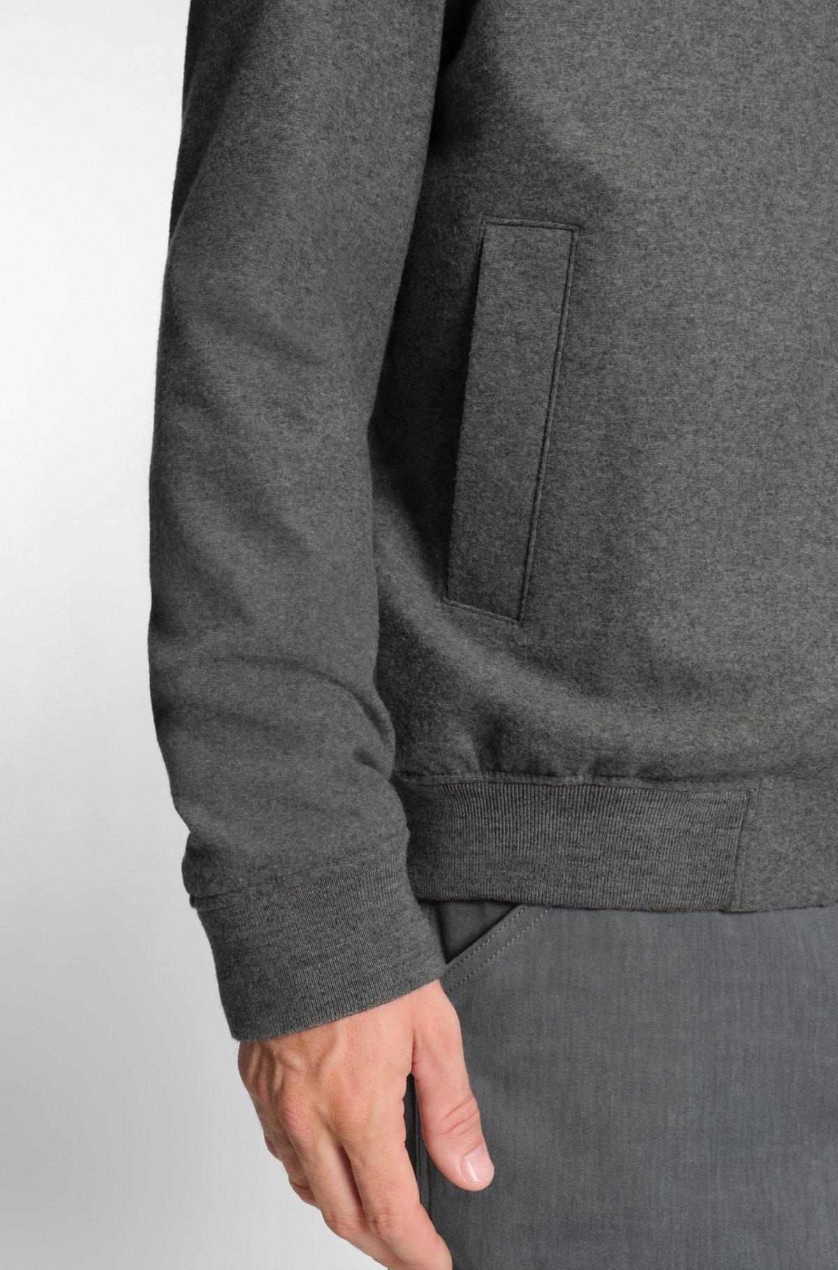 Brushed slim-fit jacket in stretch flannel Product Image