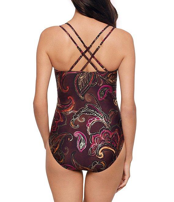 Magicsuit Empress Celeste V-Neck Underwire Bra Shirred Surplice One Piece Swimsuit Product Image