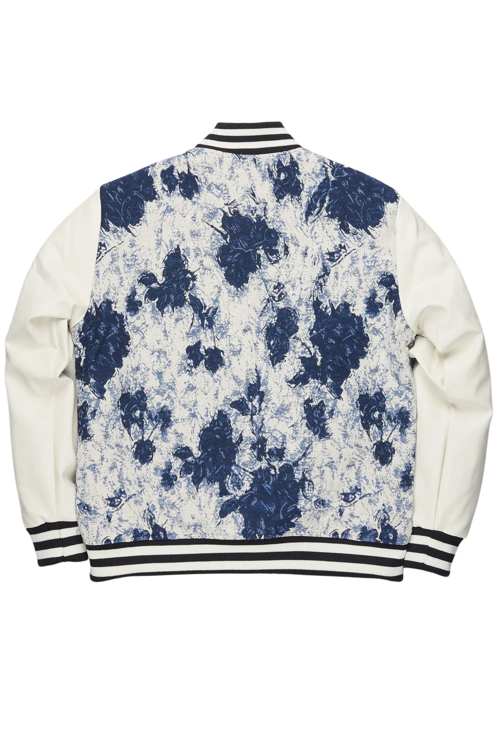 Doron Blue Tapestry Varsity Jacket Male Product Image