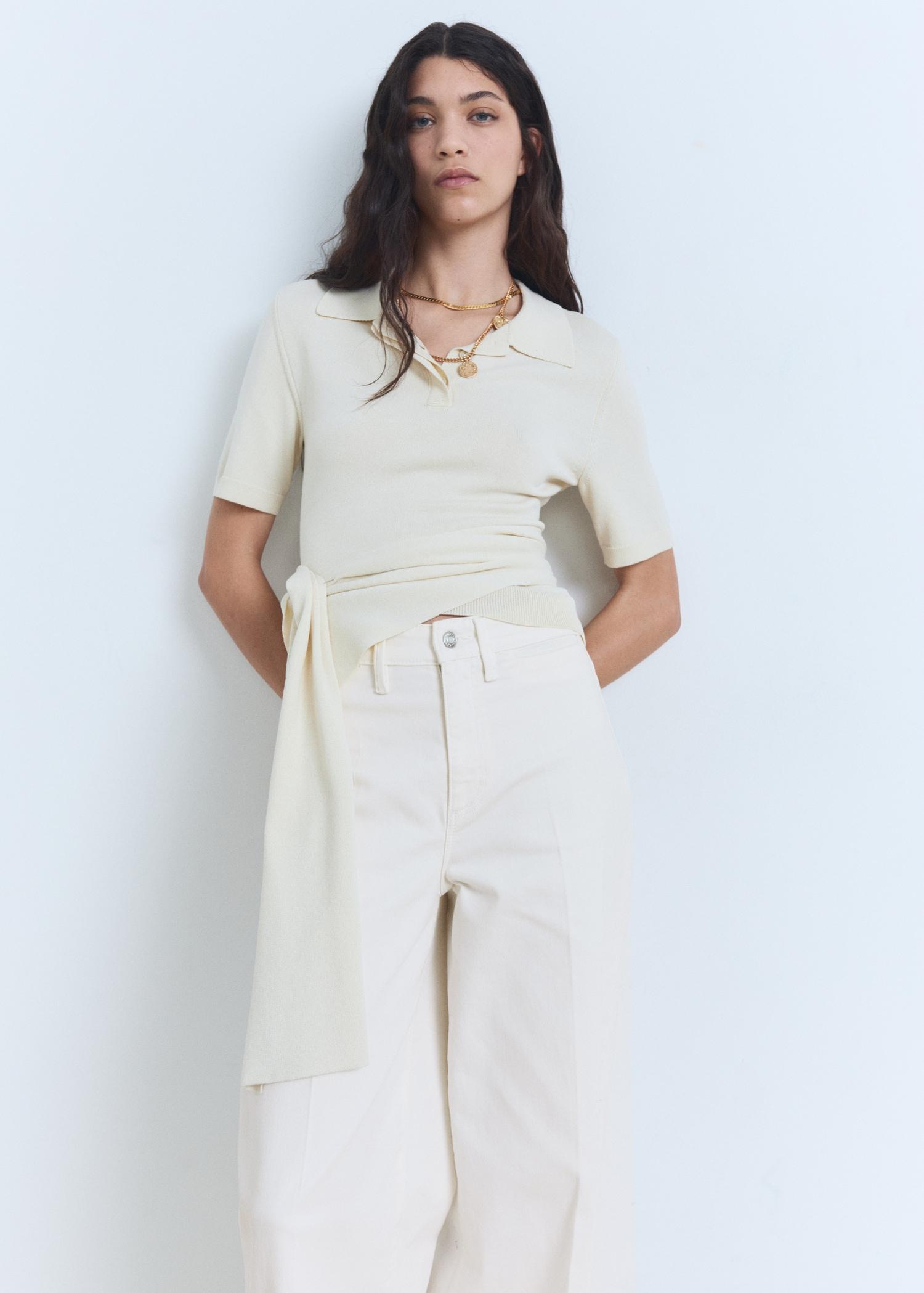 High-rise wideleg jeans - Women | MANGO USA Product Image