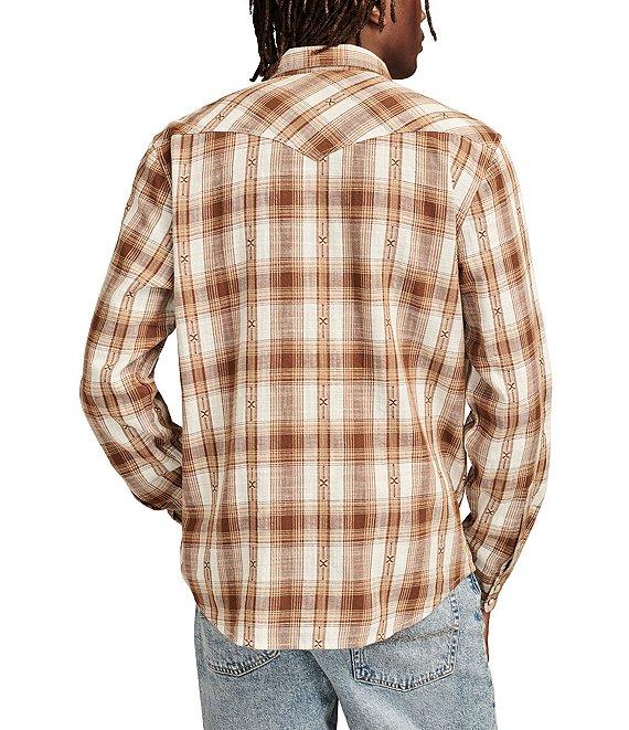 Lucky Brand Long Sleeve Plaid Dobby Western Shirt Product Image