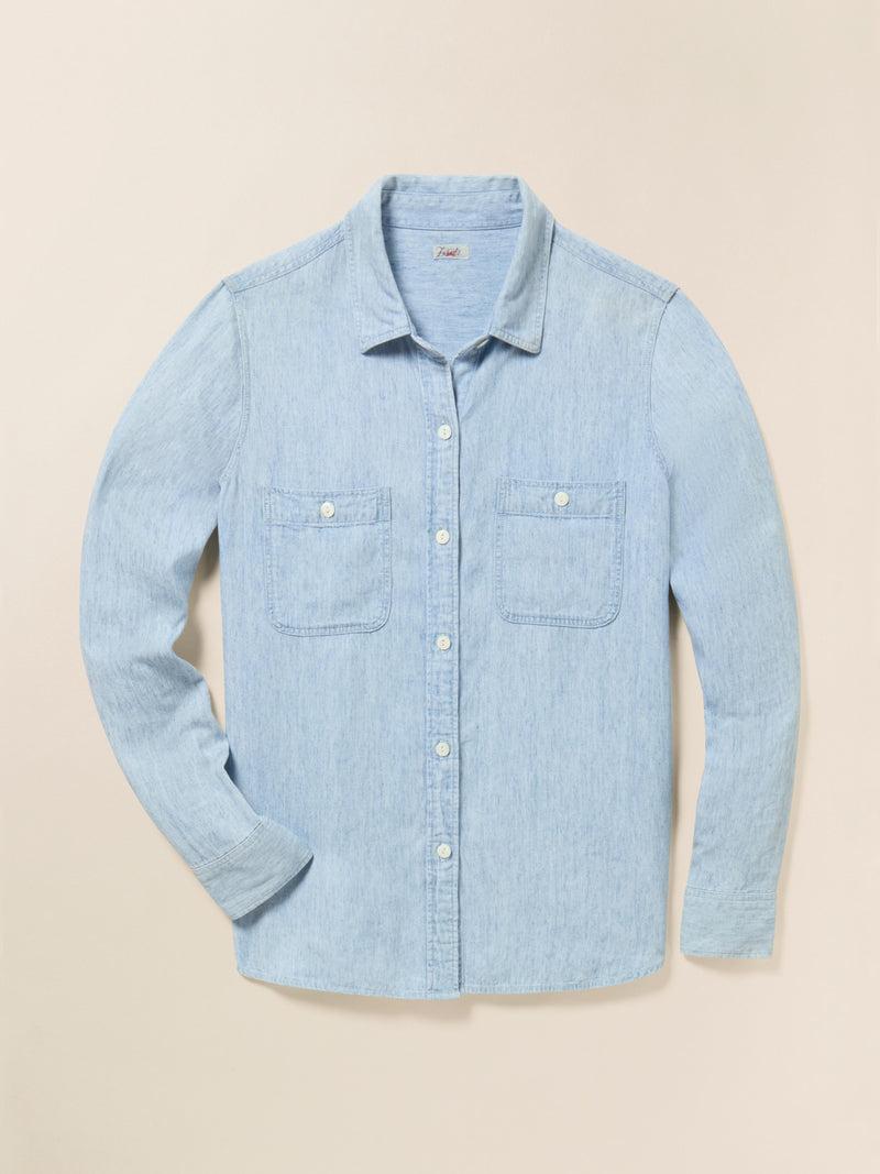Tried & True Chambray Shirt - Mid Wash Product Image