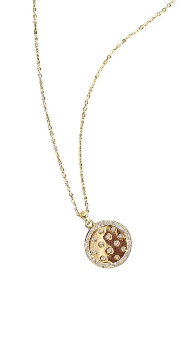 Pickleball Disc-o Ball Necklace Gold Product Image