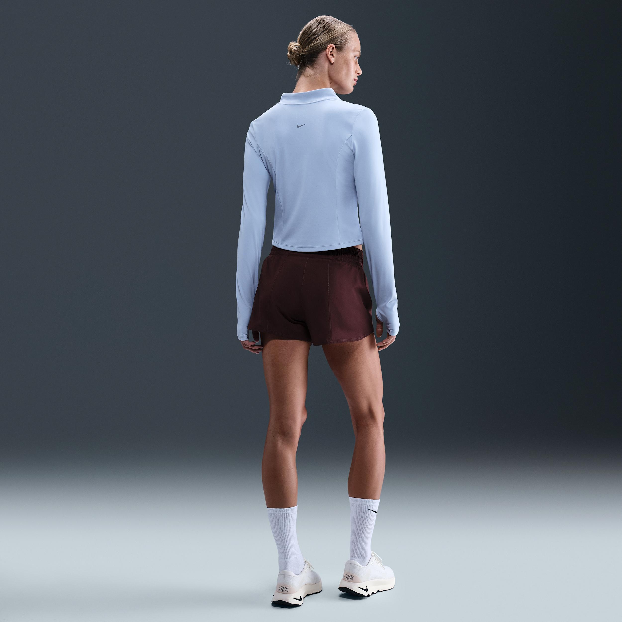 Nike Womens One Dri-FIT Mid-Rise 3 Brief-Lined Shorts | DX6010-652 Product Image