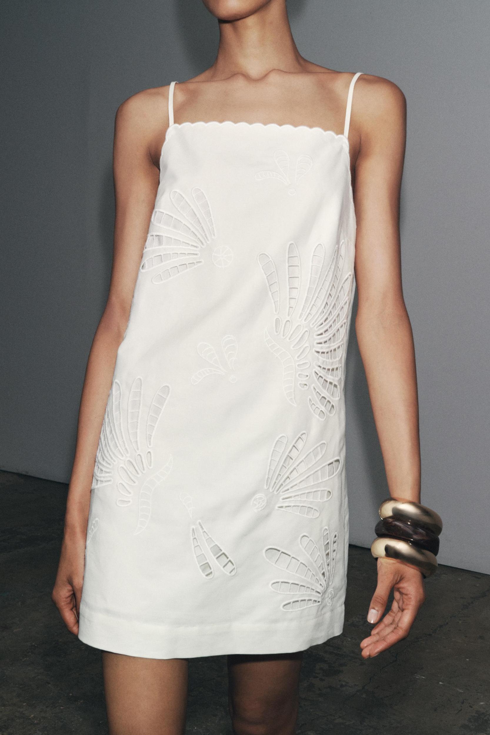 ZW COLLECTION EMBROIDERED LINEN DRESS Product Image