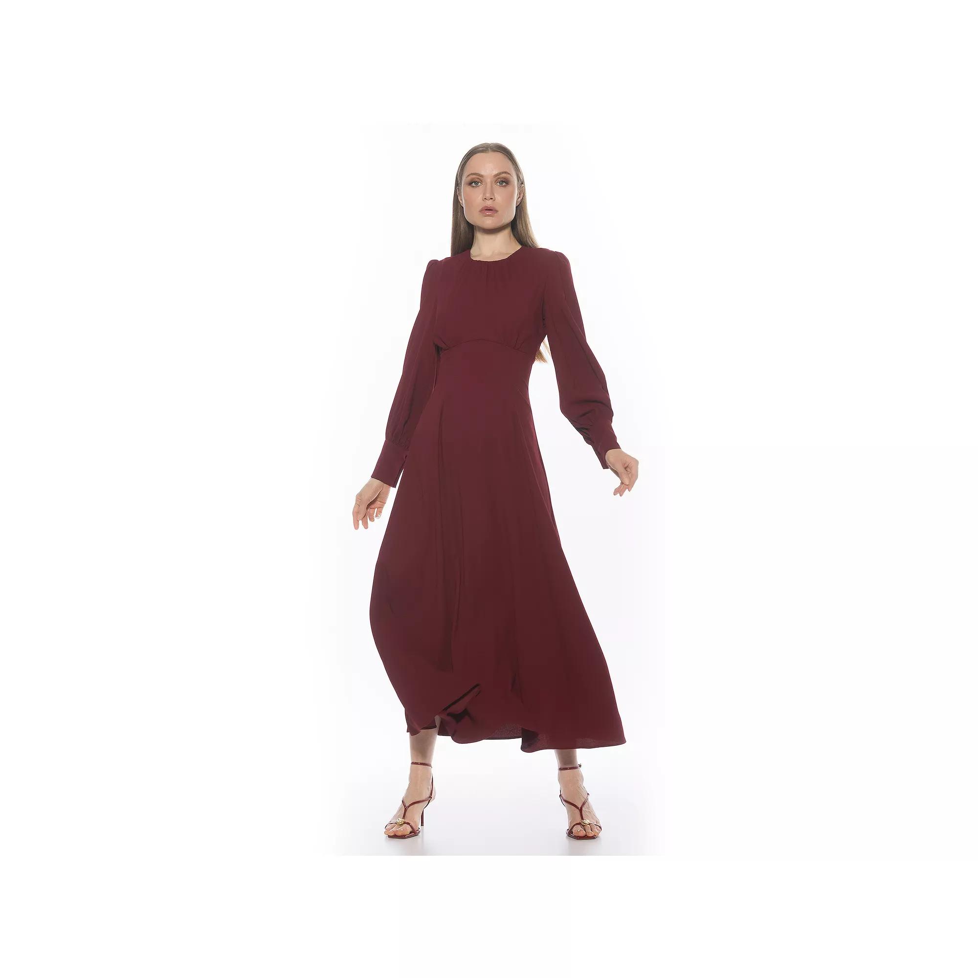 Women's ALEXIA ADMOR Yesenia Flowy Long Sleeve Maxi Dress,  Product Image