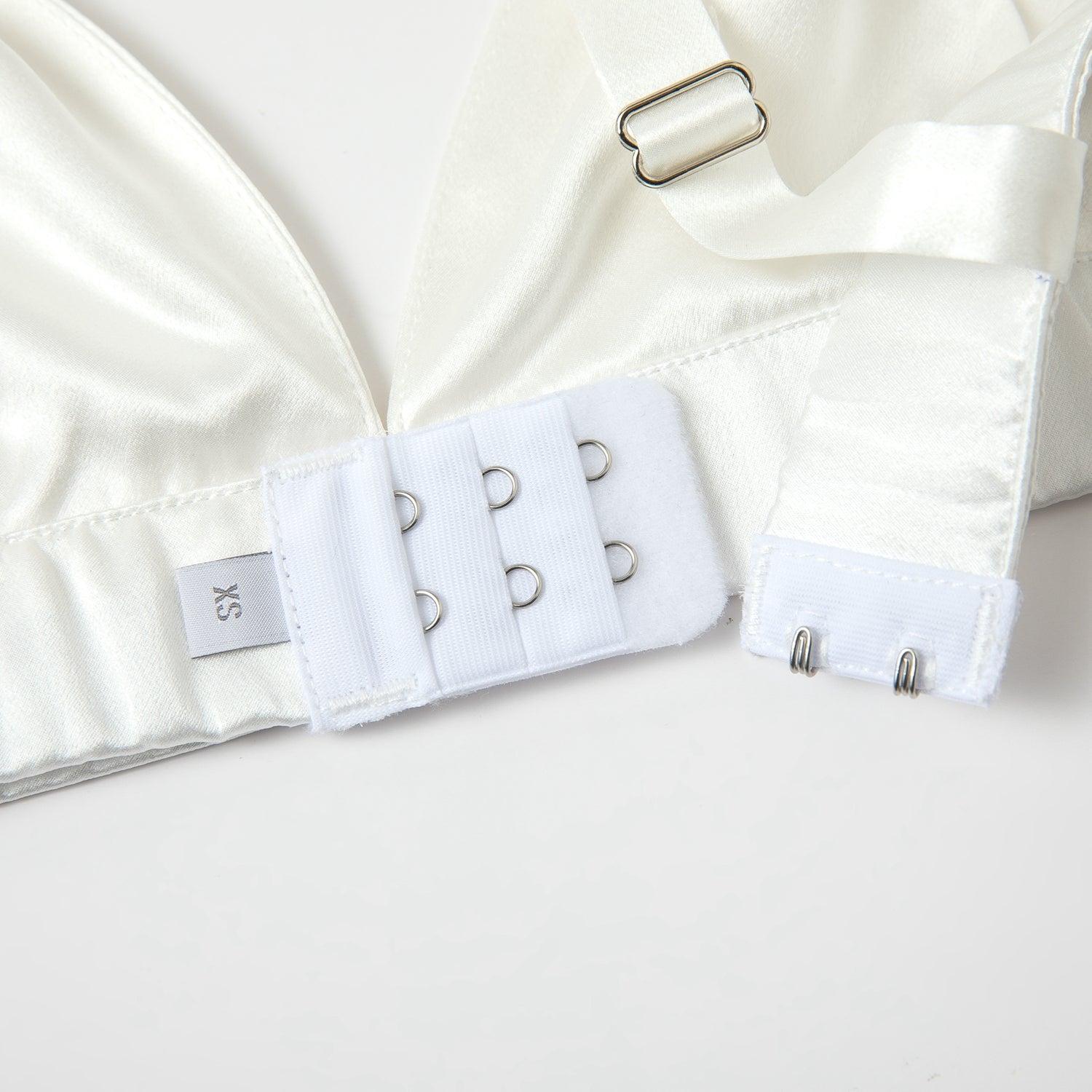 Pearl White | Handmade Pure Silk Bralettes | No Padding No Wire | 19 Momme Silk Charmeuse Product Image