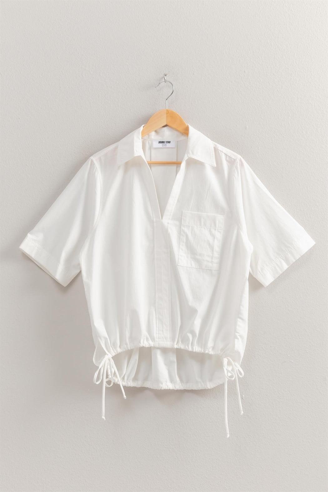 Loose Fit V-Neck Blouse Product Image