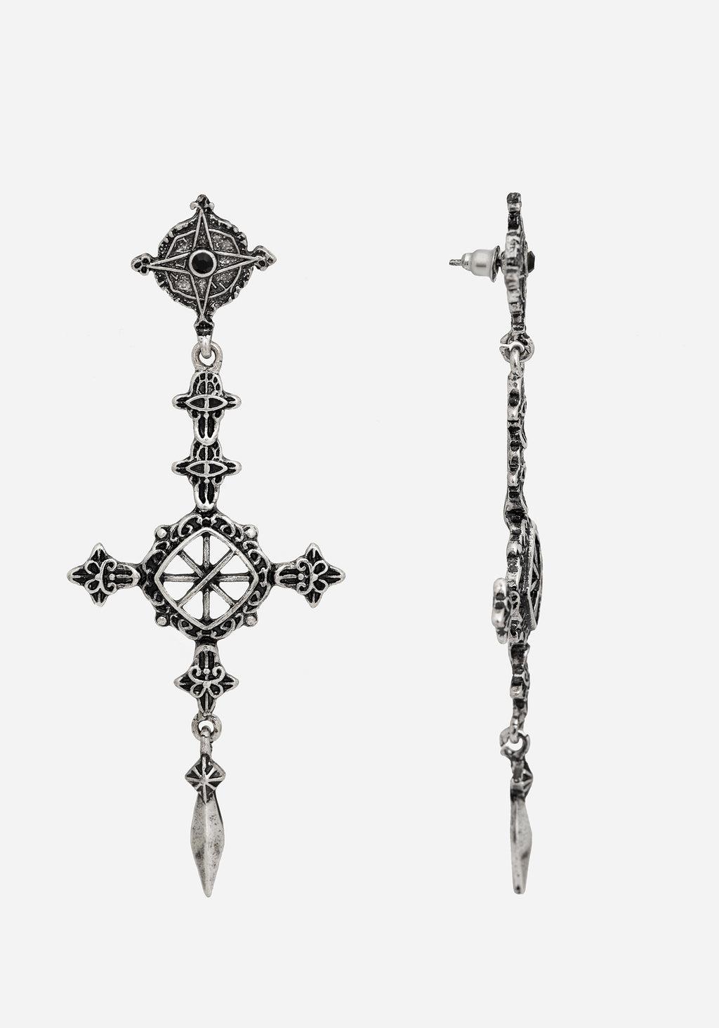 Ciara Cross Drop Earrings Product Image