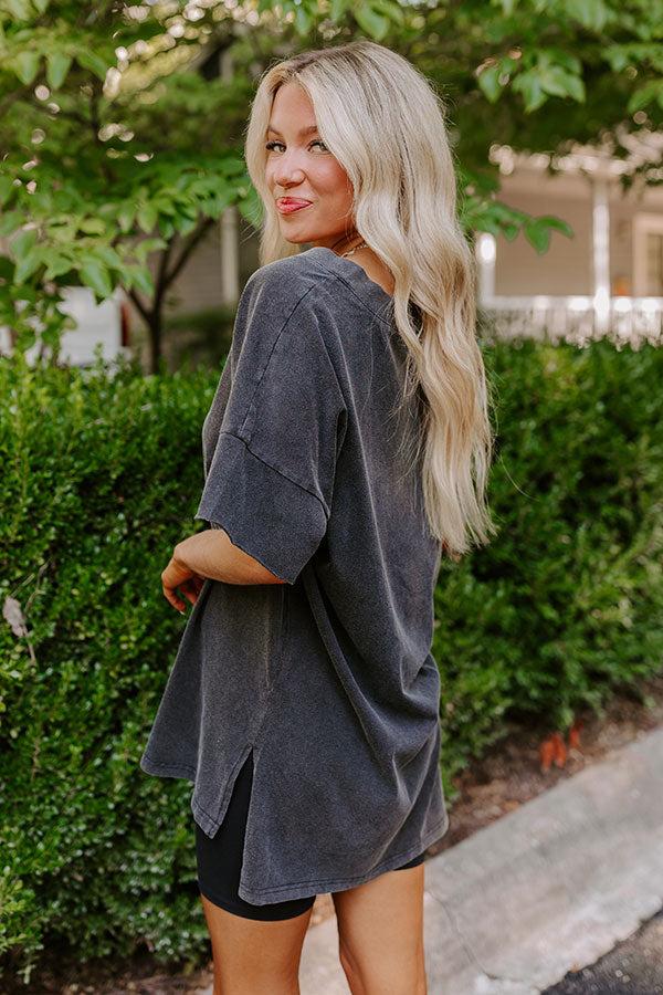 Casual Meetup Oversized Tee in Vintage Black Product Image