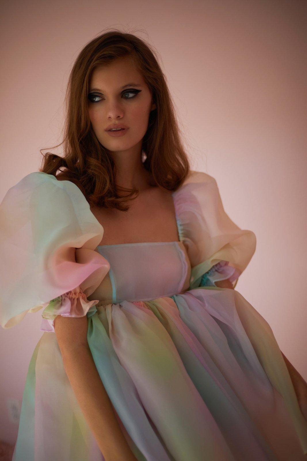 The Rainbow Puff Dress Product Image