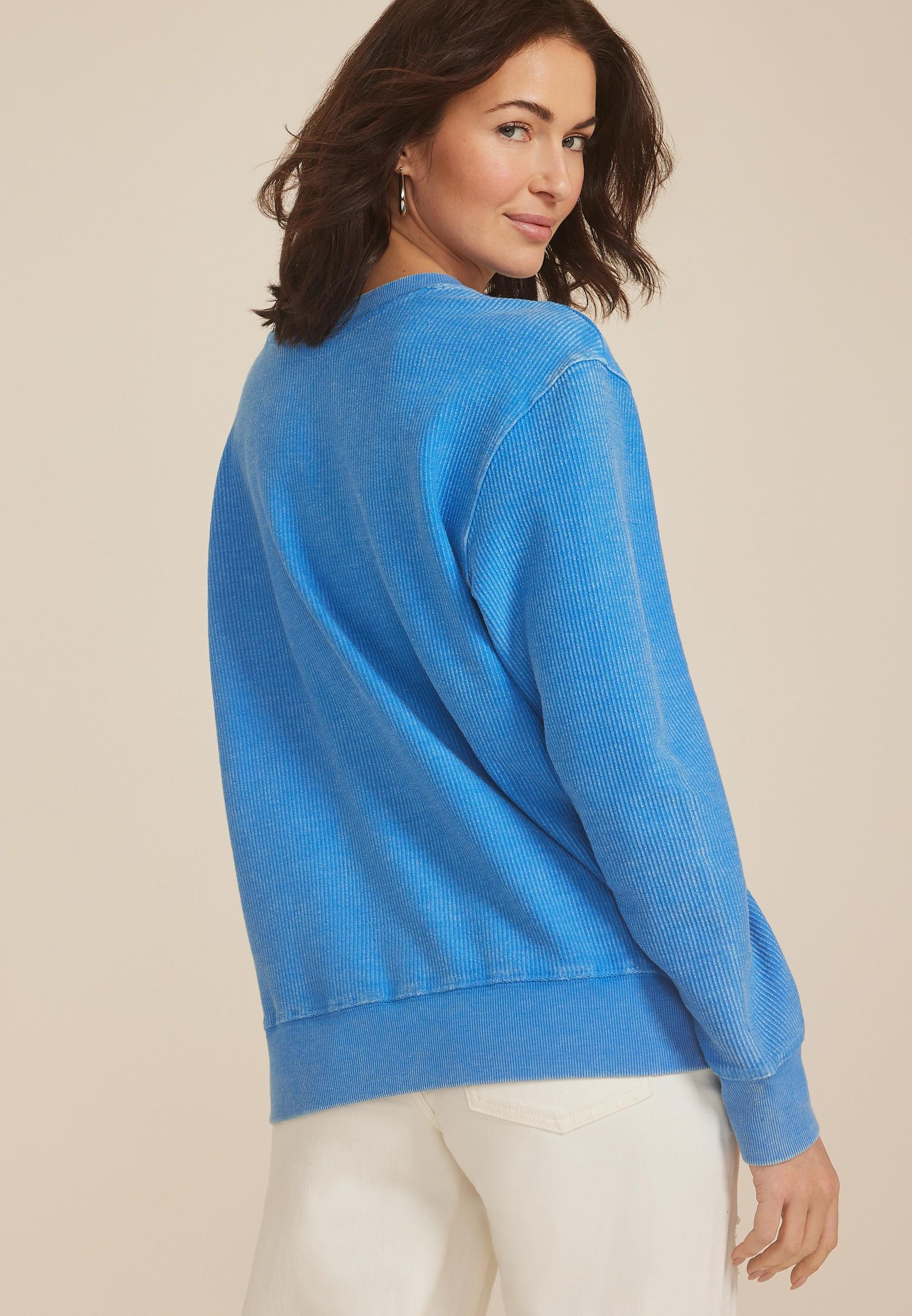 Americana Corded Crew Neck Sweatshirt Product Image