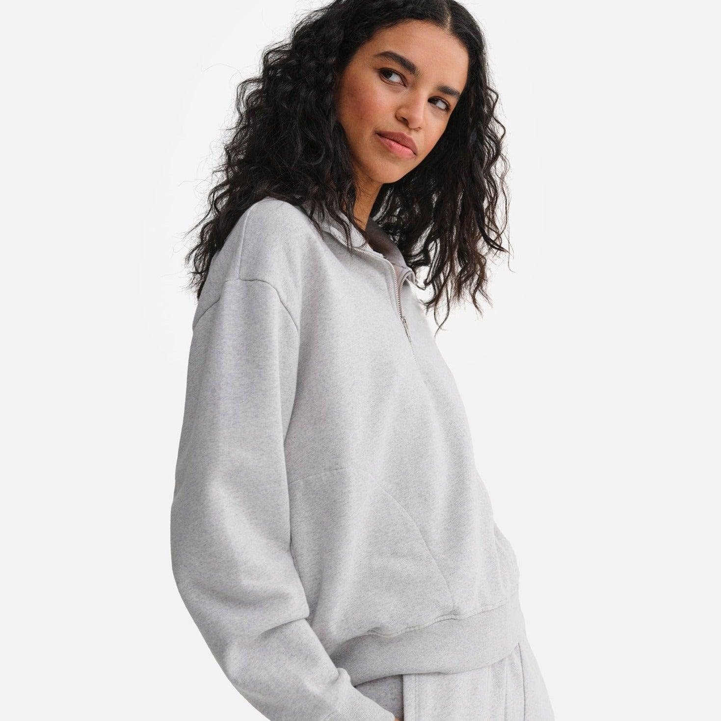 Organic Fleece Quarter Zip Sweatshirt Female Product Image