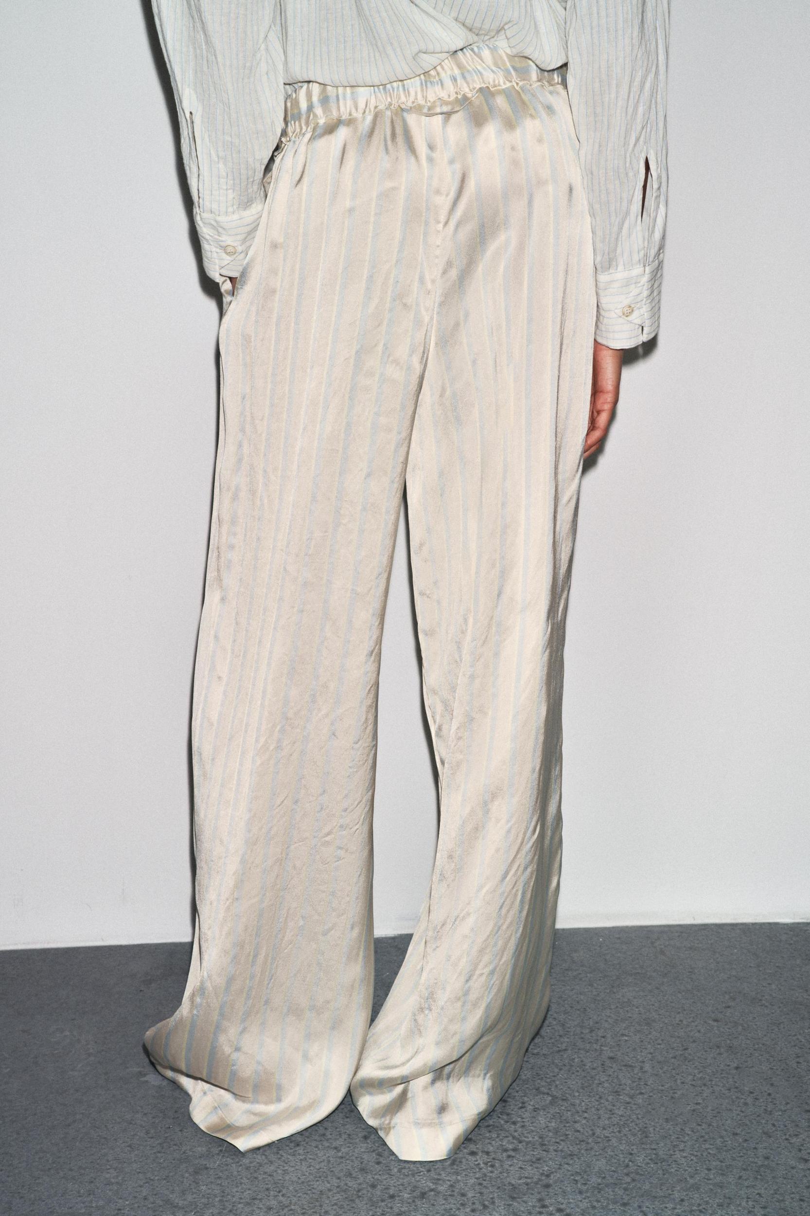 STRIPED PAJAMA PANTS ZW COLLECTION Product Image