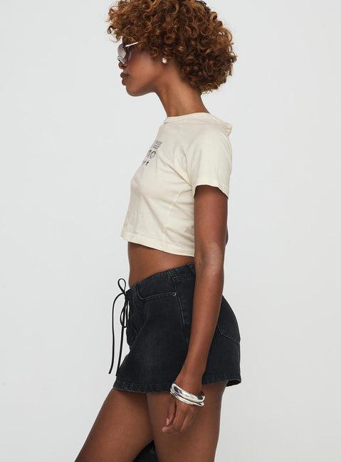 Amethysta Denim Skort Black Product Image