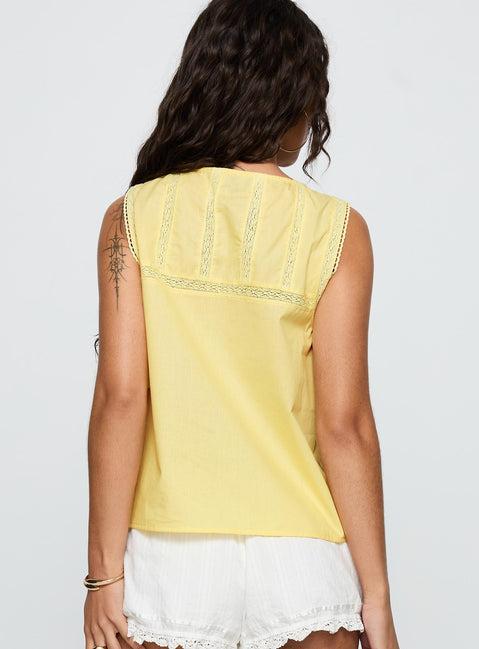 Angourie Blouse Top Lemon Product Image