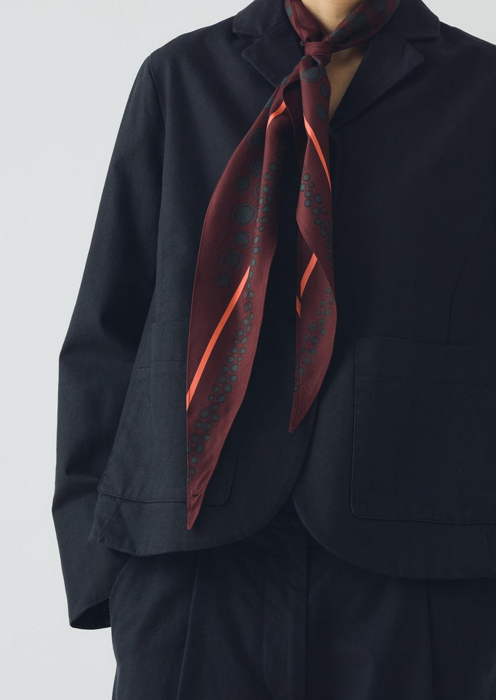 Cotton Wool Herringbone Pleat Front Pants | Black Product Image