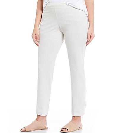 Eileen Fisher Washable Stretch Crepe Slim Leg Ankle Pants Product Image