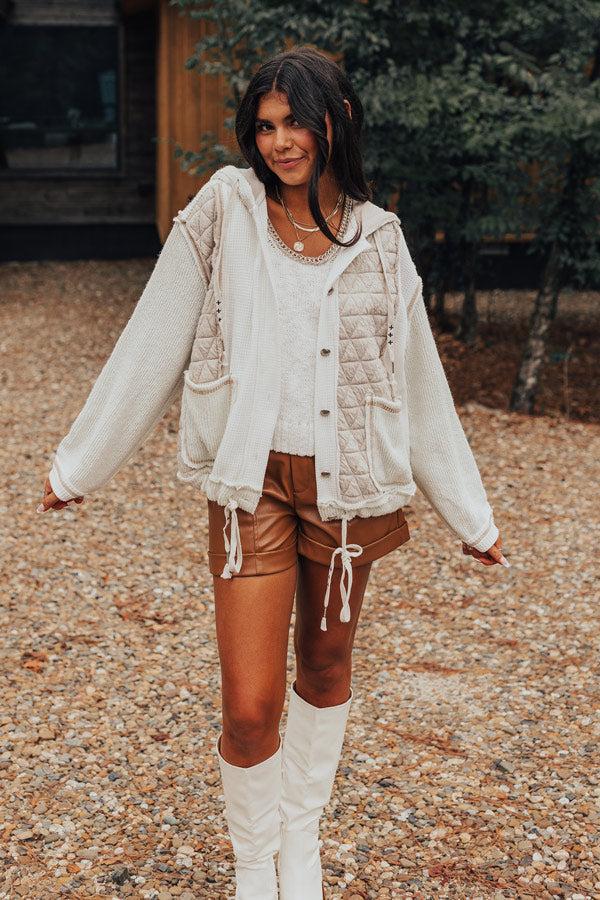 Misty Starlight Light Weight Knit Jacket in Ivory Product Image